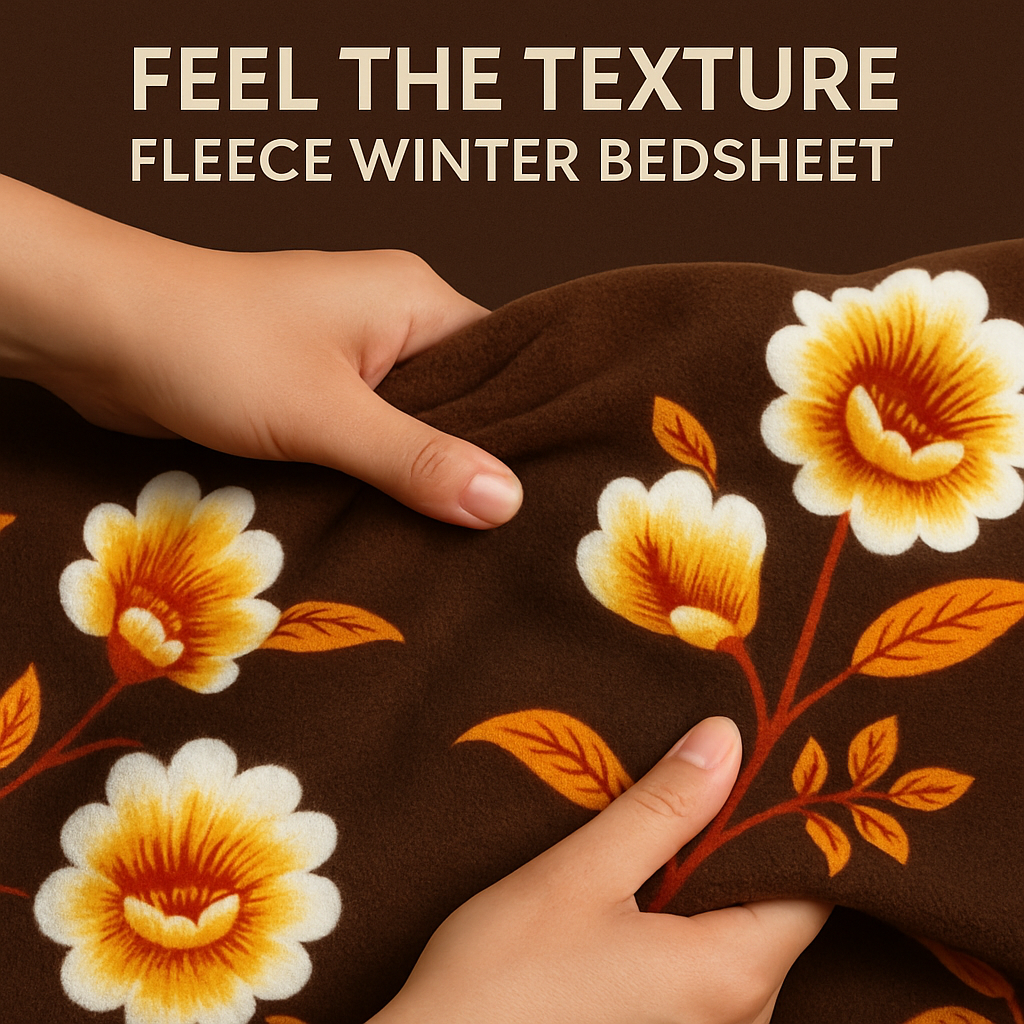 Woolen Double 320 TC Floral Bedsheet - Multicolor