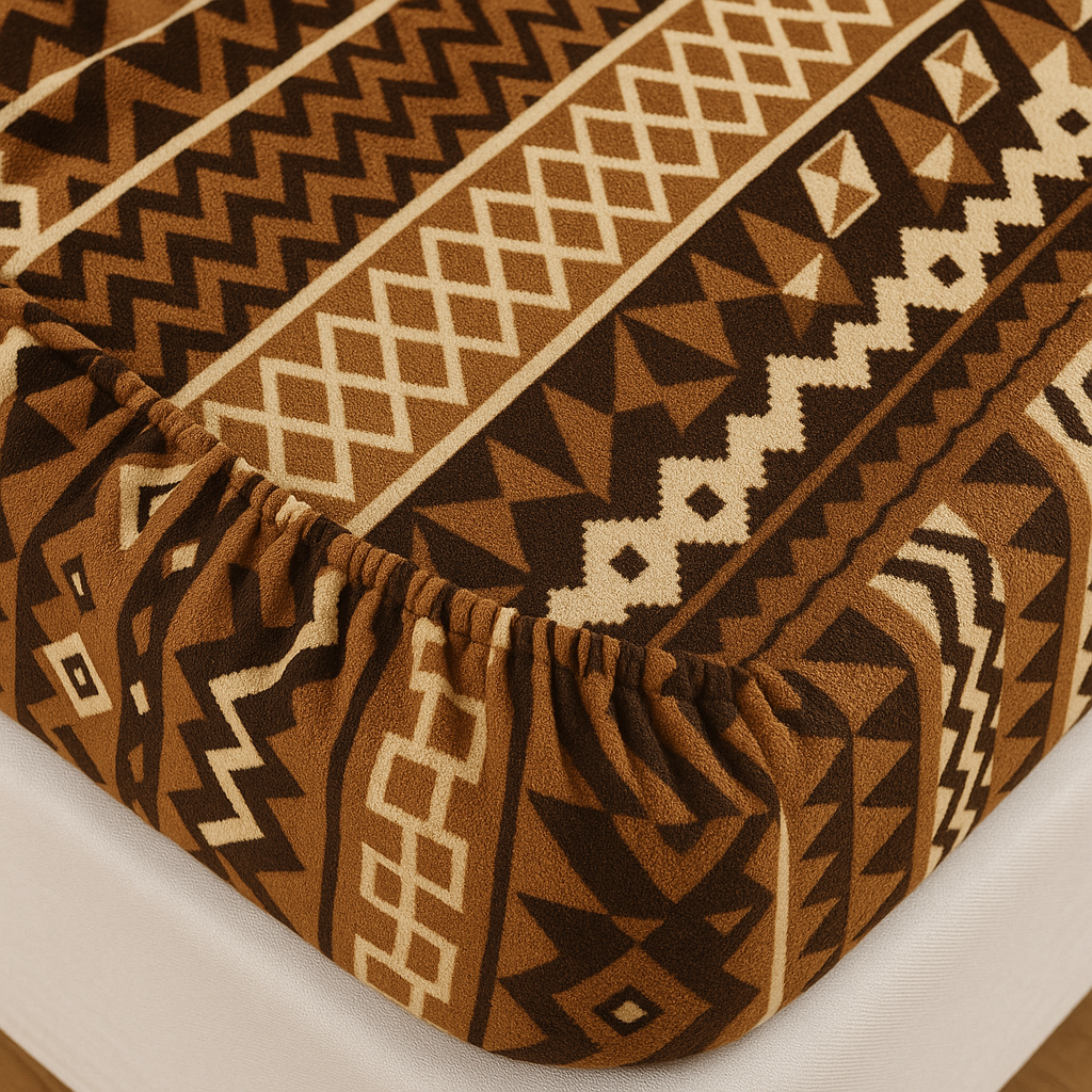 Woolen Double 320 TC Bedsheet - Brown