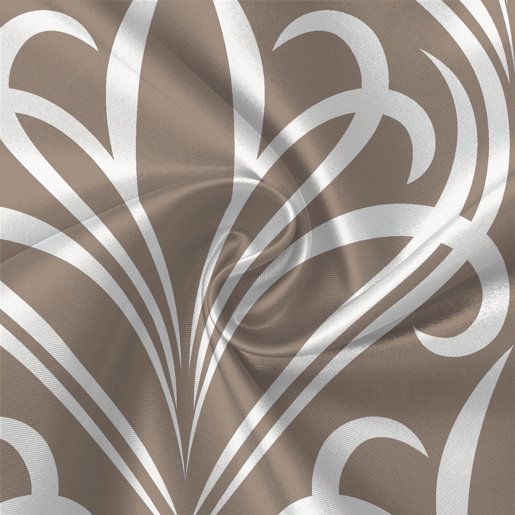 Brown Mist Vintage Vines Double Bedsheet Set