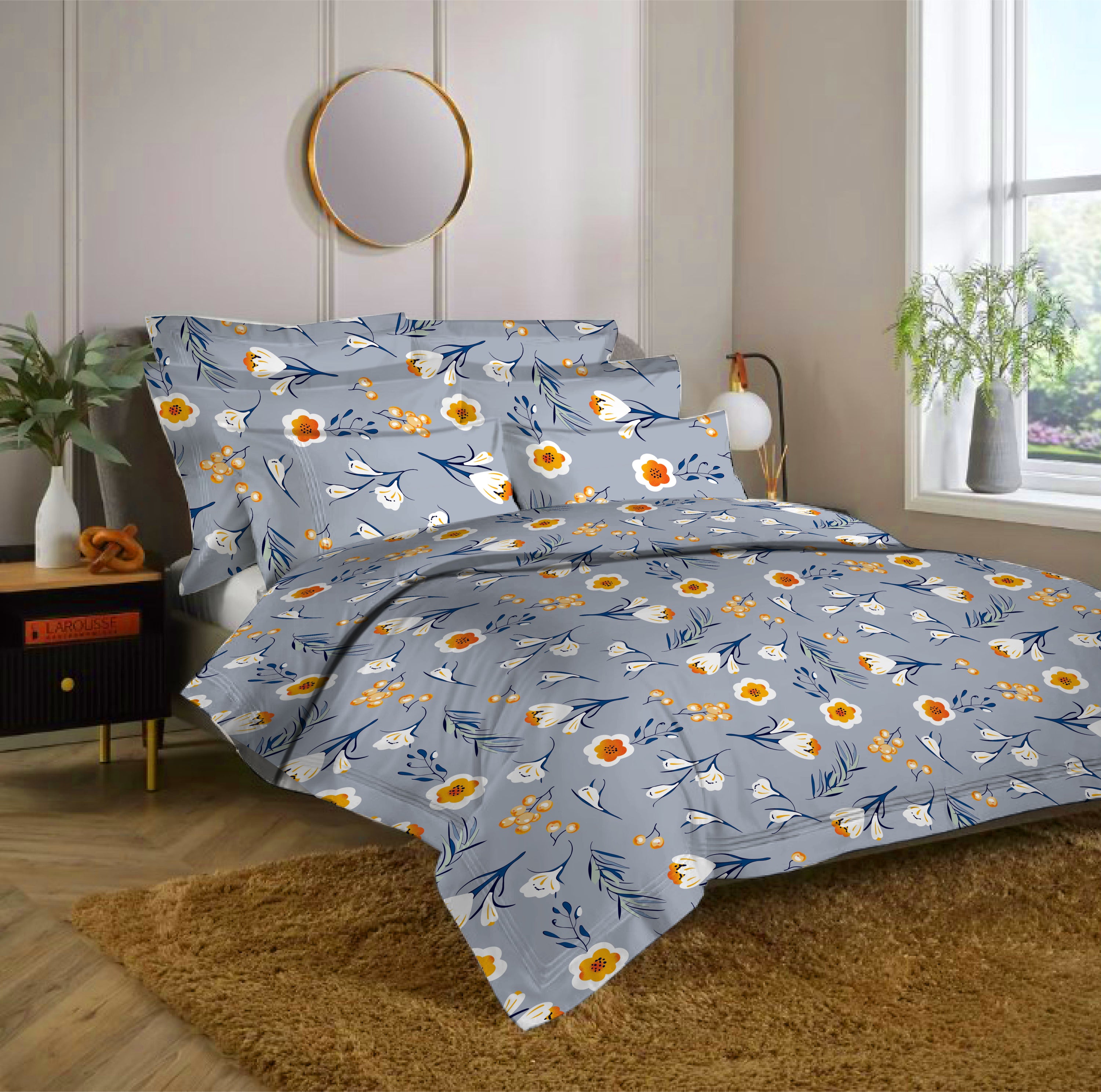 Coral Charm Dream Weave Double Bedsheet Set