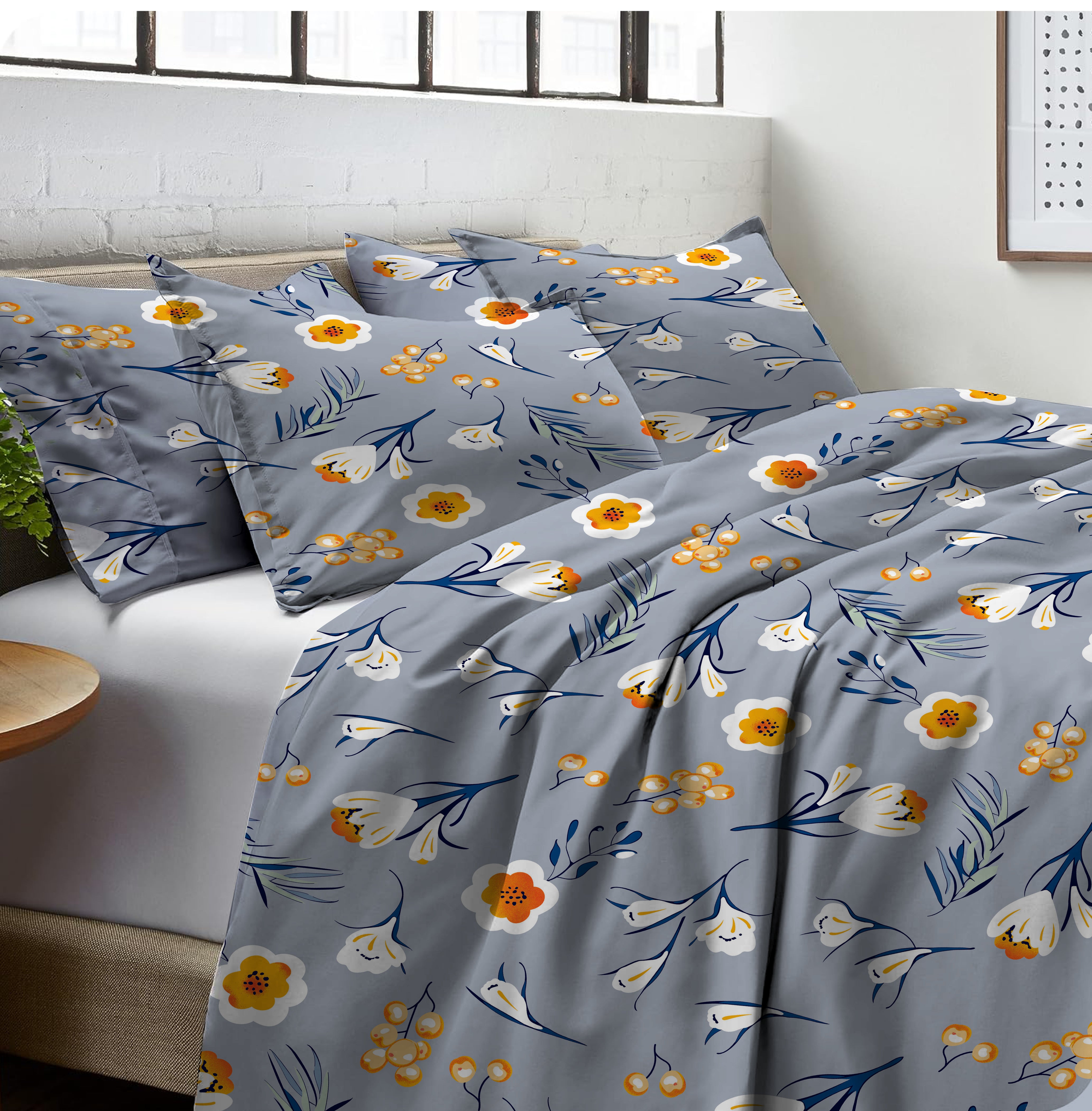 Coral Charm Dream Weave Double Bedsheet Set