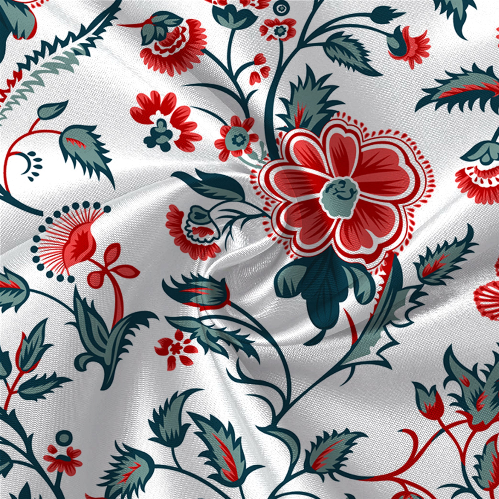 Peach Bloom Floral Double Bedsheet Set