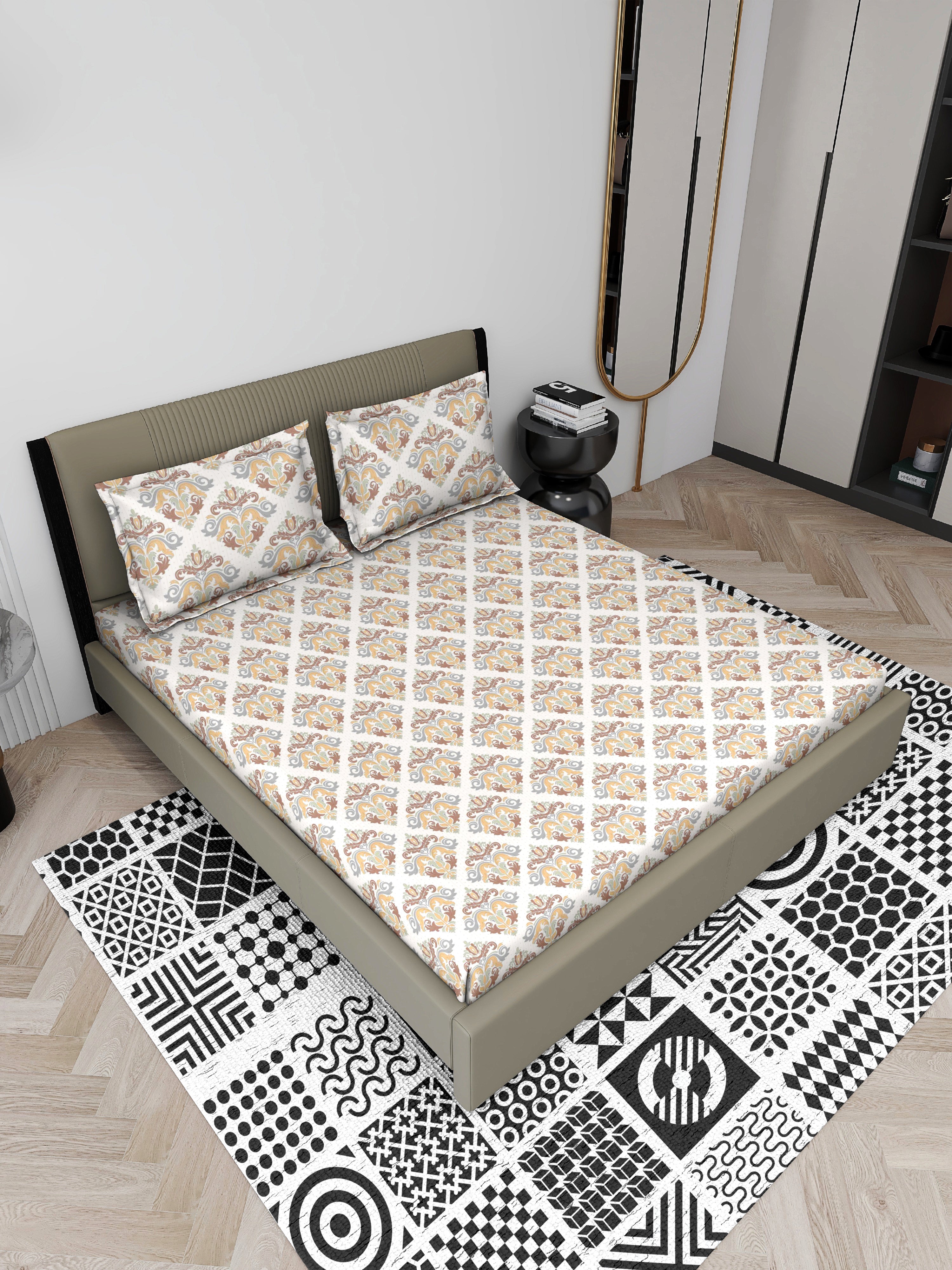 White Queen Bedsheet Set - Super-Soft