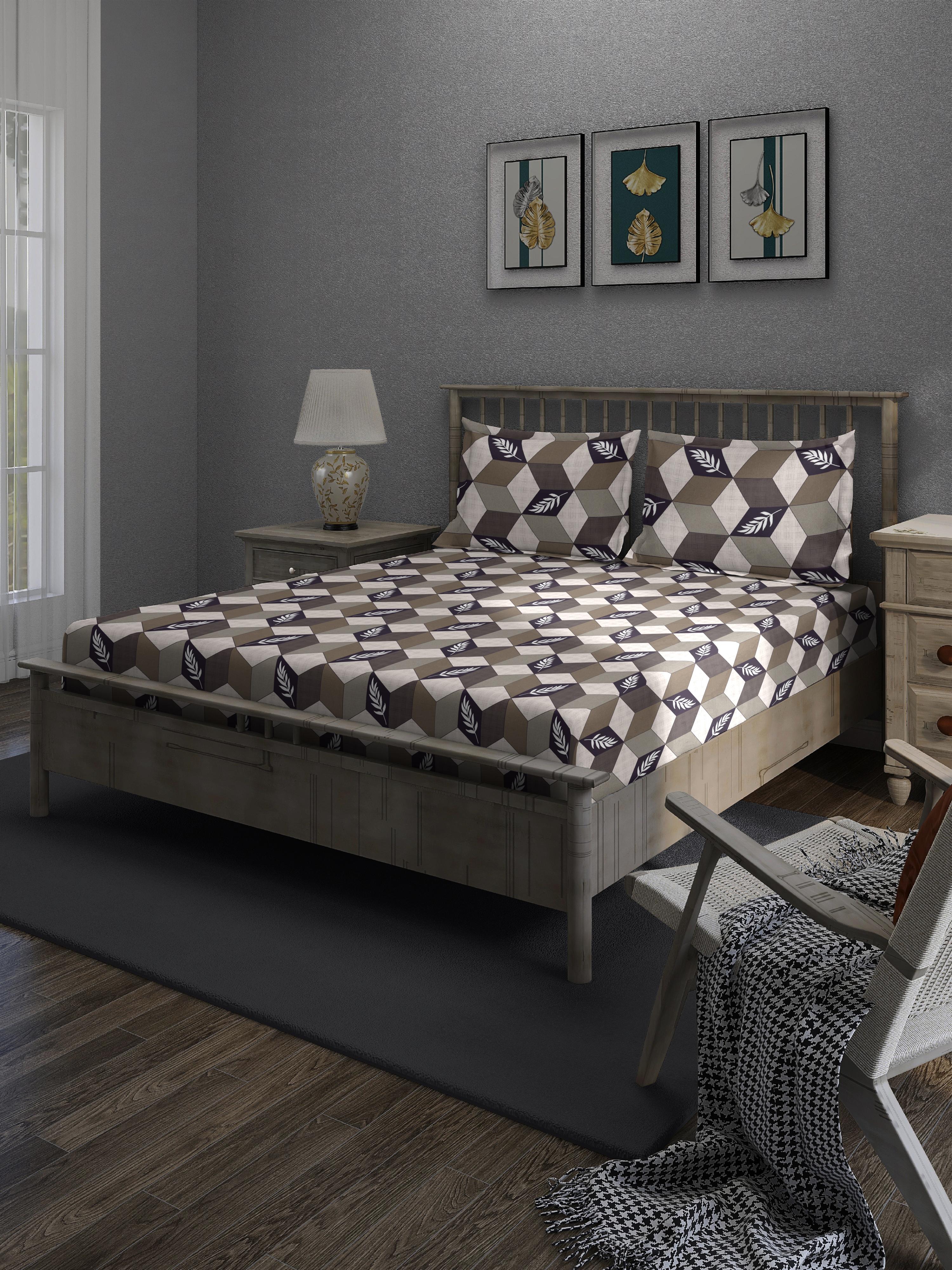 Multicolour Wavy Queen Bedsheet Set