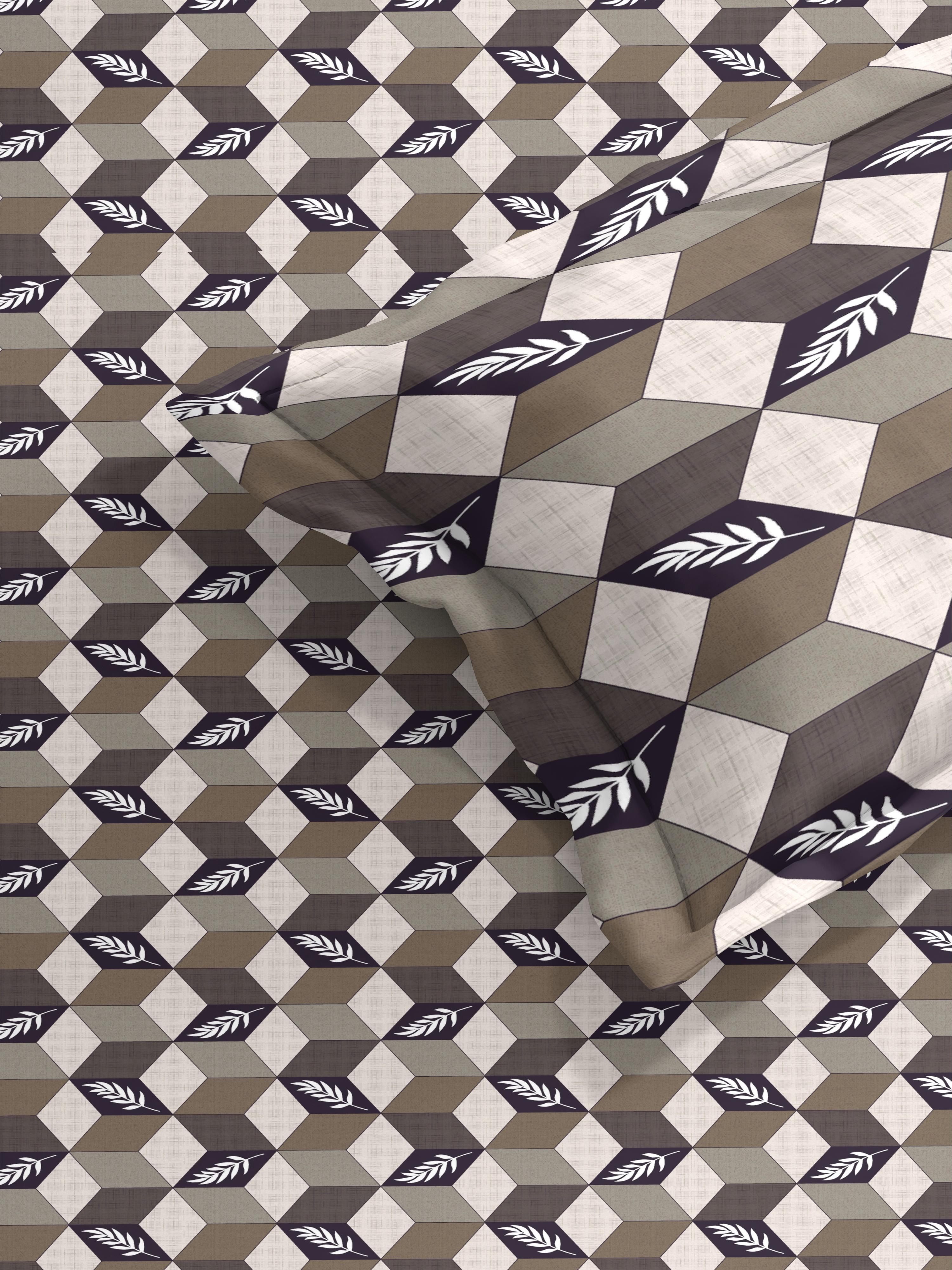 Multicolour Wavy Queen Bedsheet Set