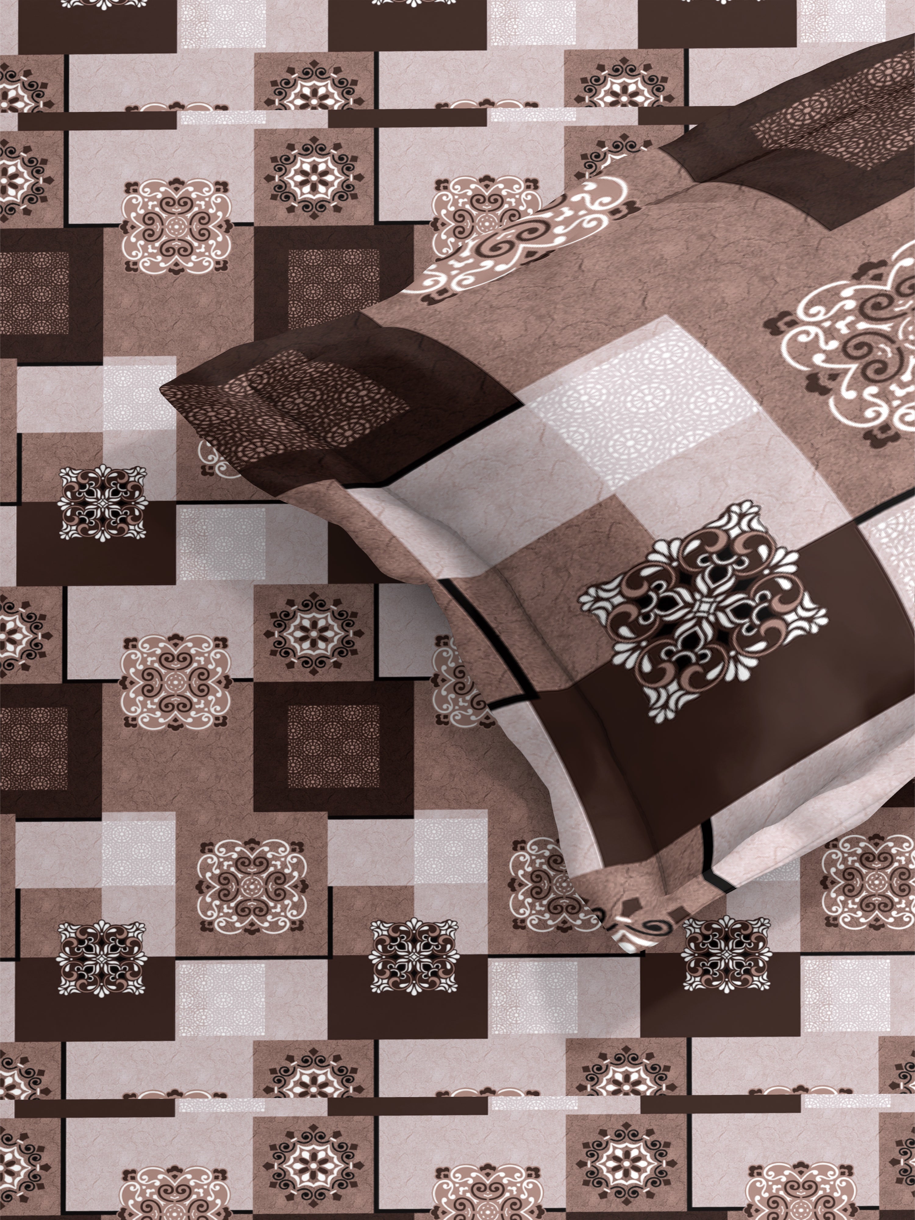 Brown Valentine Queen Bedsheet Set