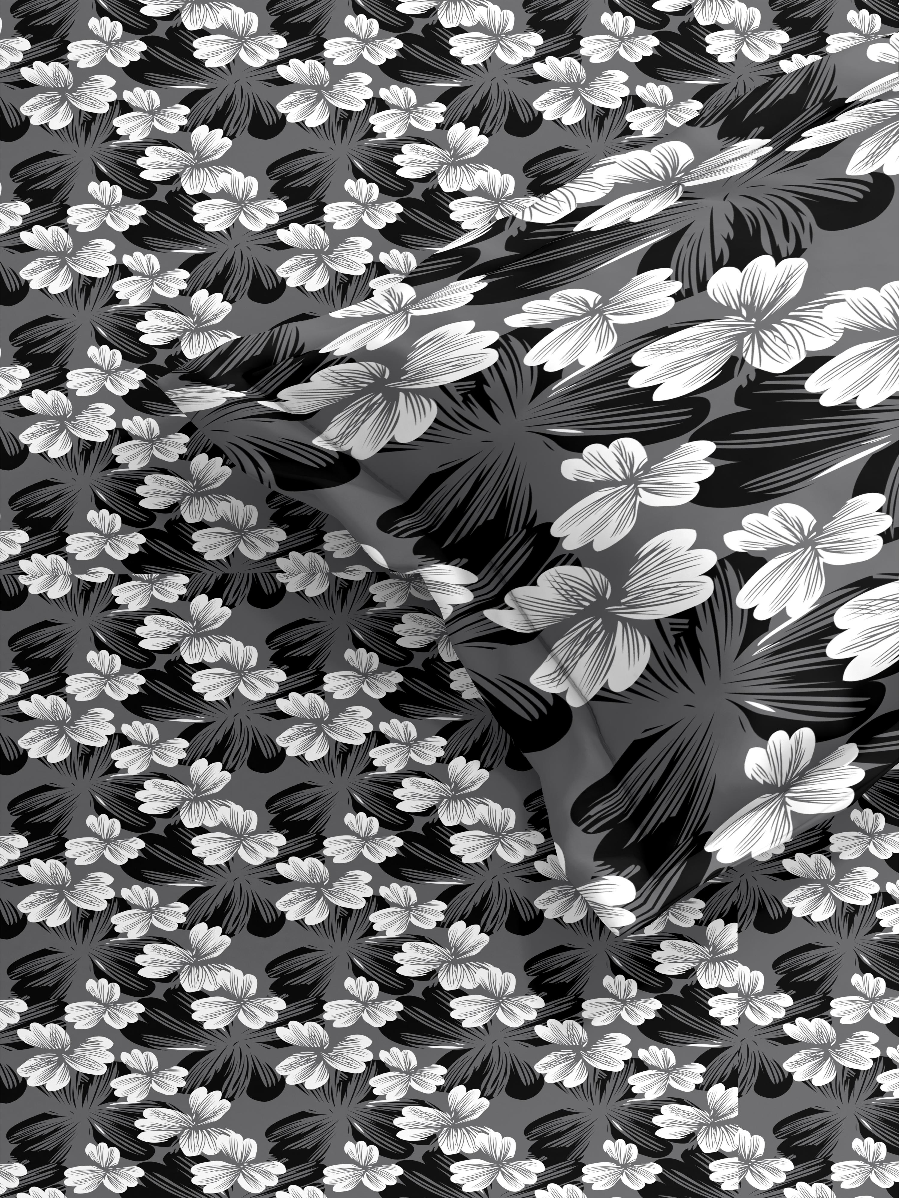 Grey Floral Valentine Queen Bedsheet Set