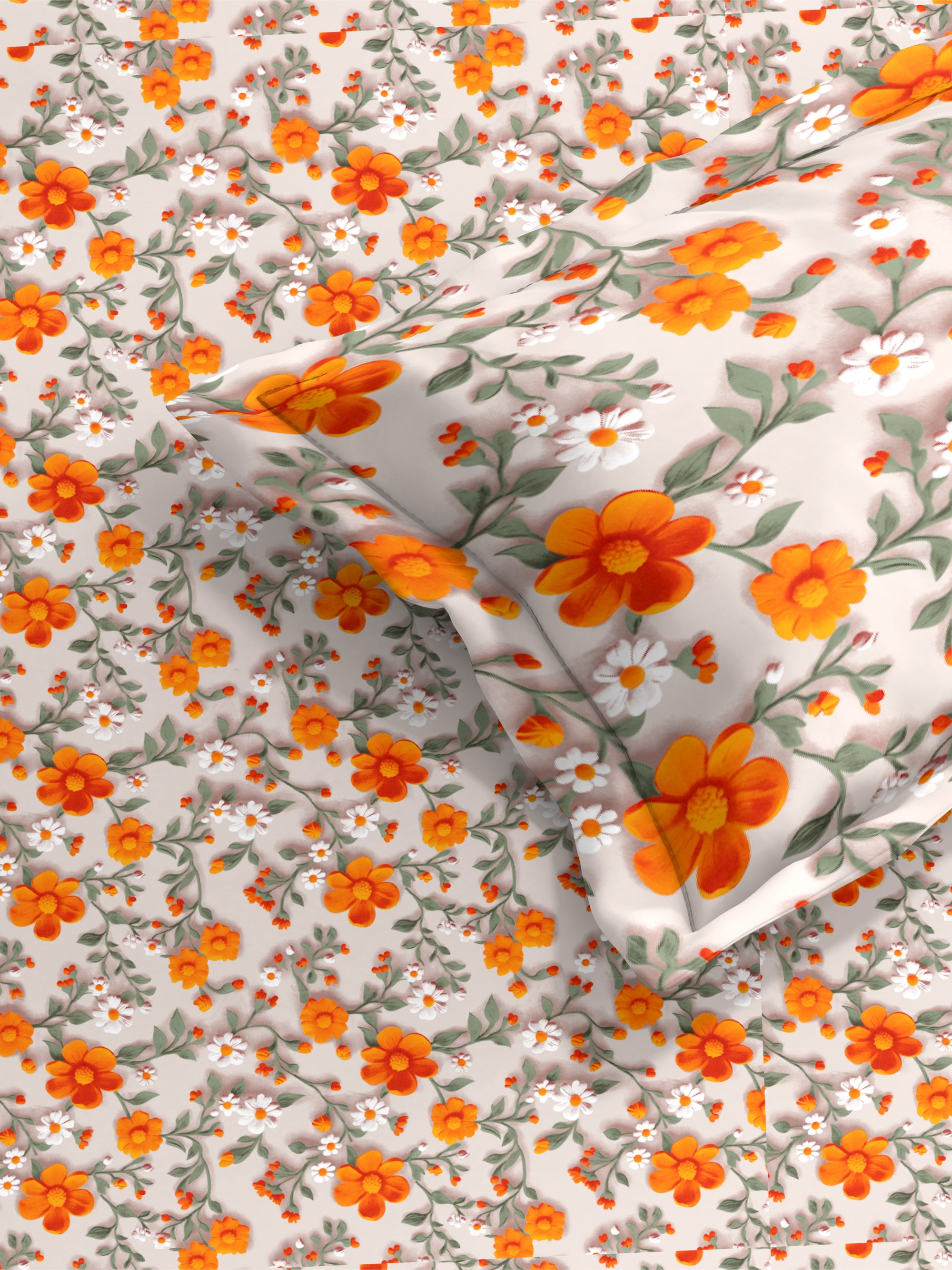 7D Crimson Blush Modern Mosaic Bedsheet Set