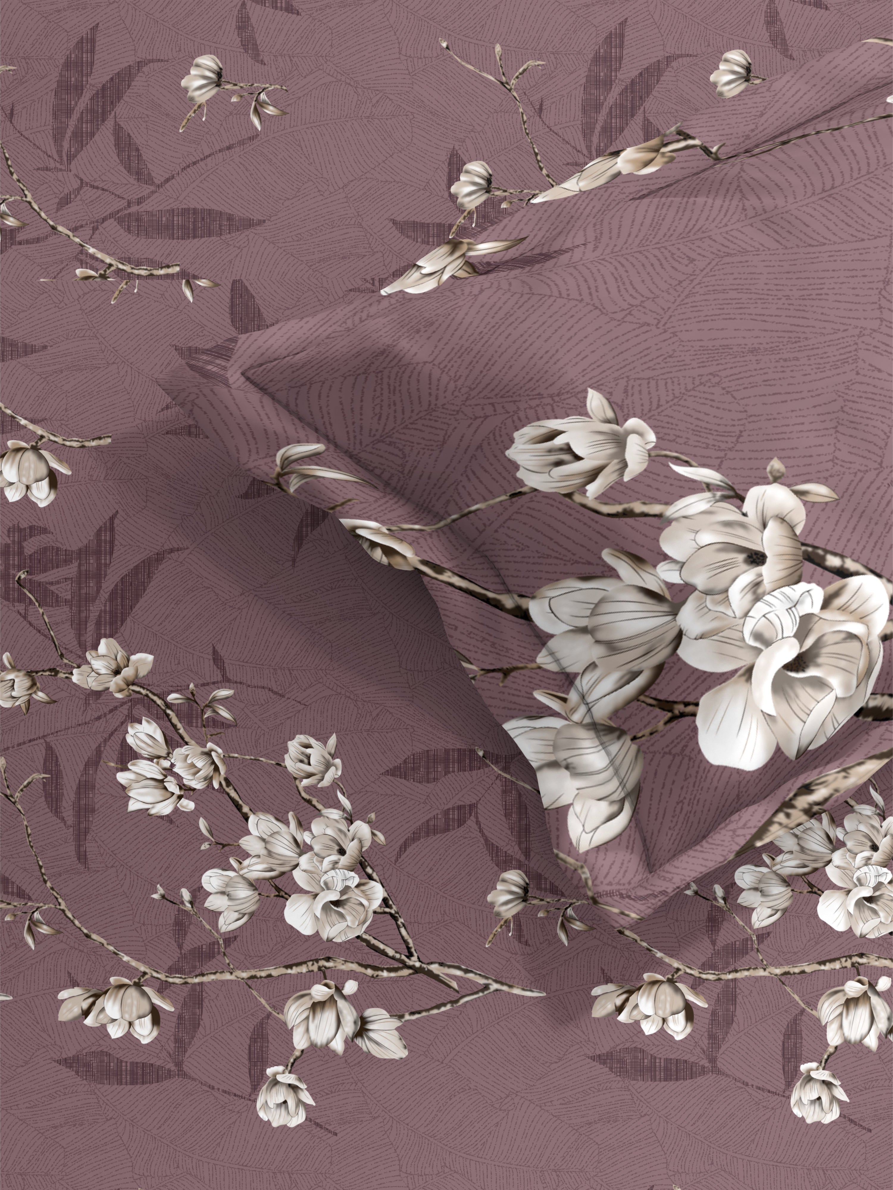 Ruby Floral Queen Bedsheet Set