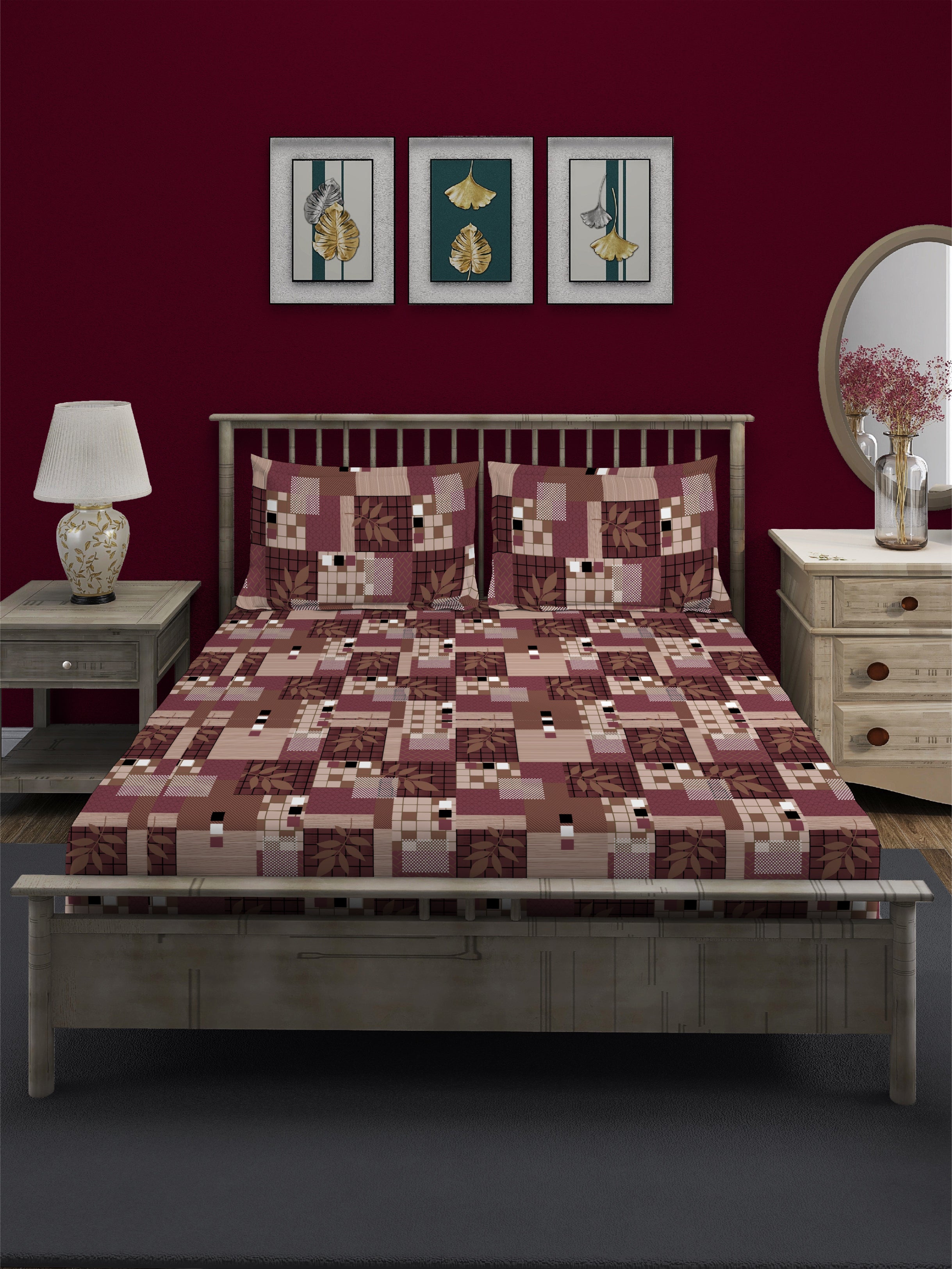 Chocolaty Valentine Queen Bedsheet Set