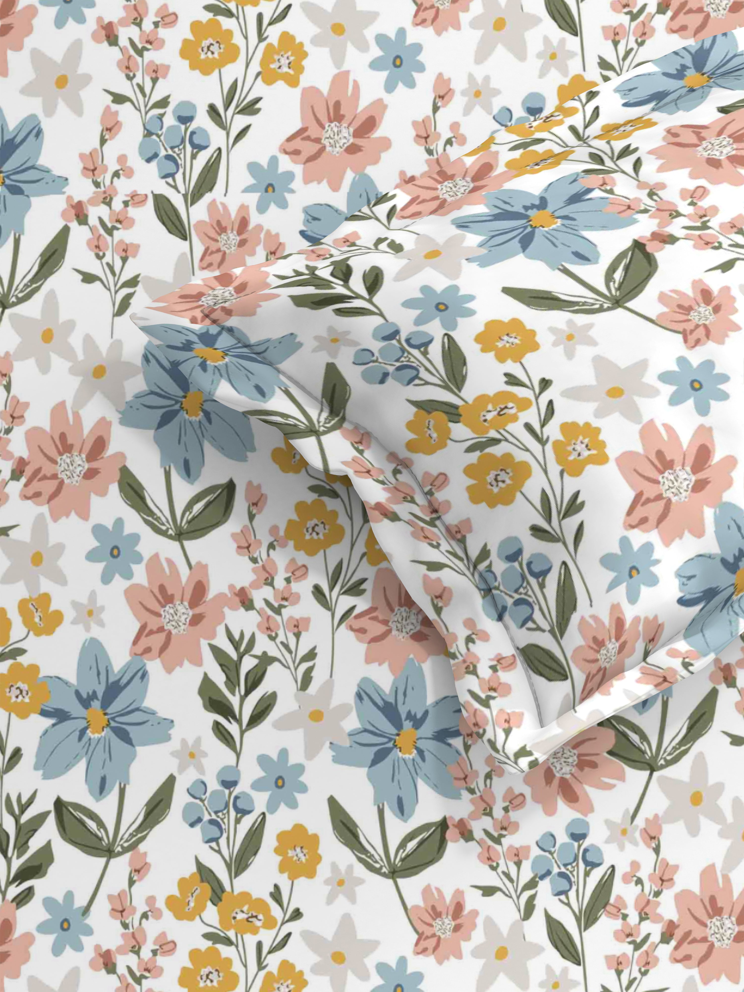 Floral Bliss Queen Bedsheet Set