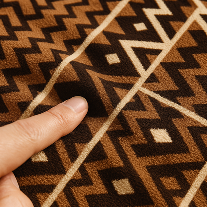 Woolen Double 320 TC Bedsheet - Brown