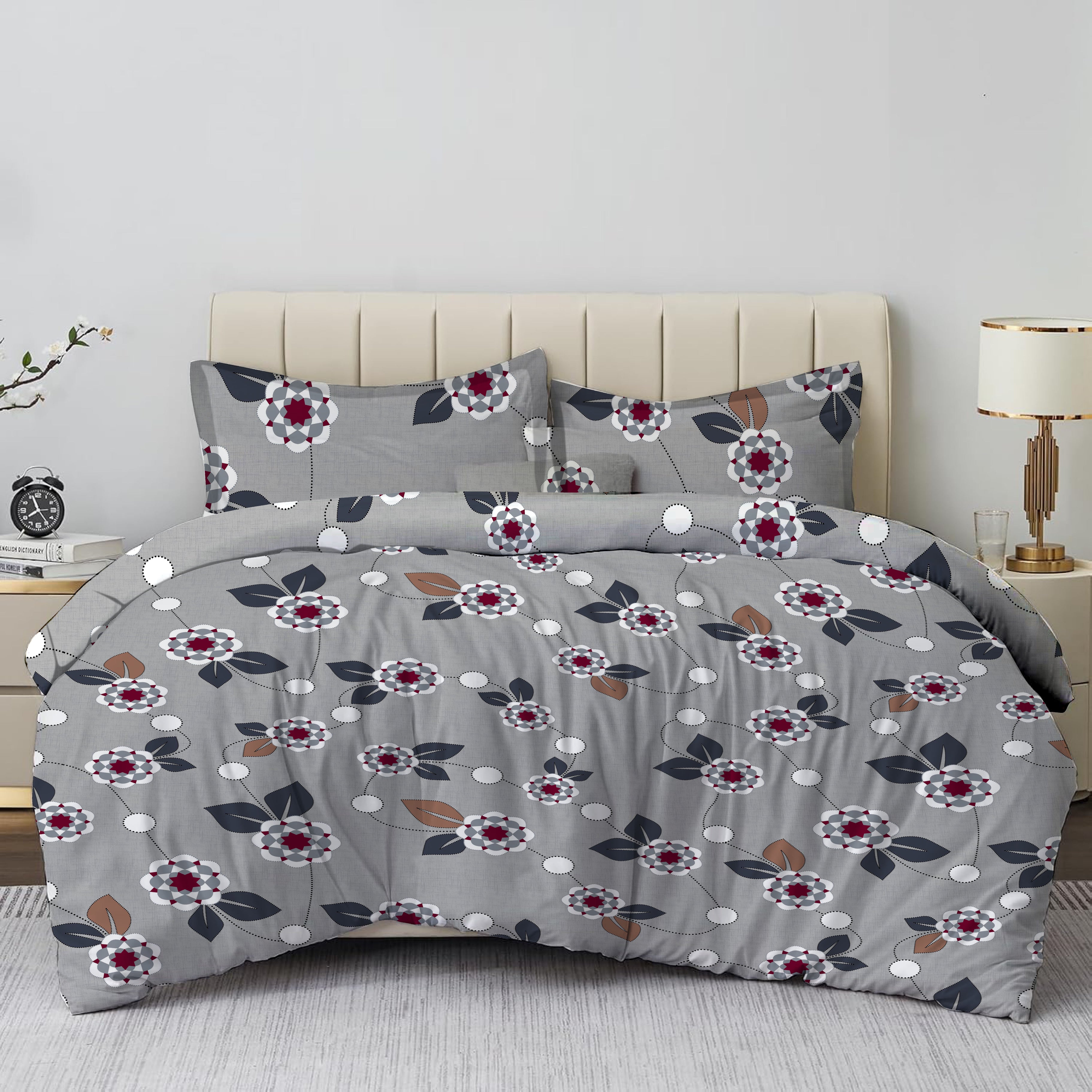 Amber Dusk Royal Chevron Double Bedsheet Set