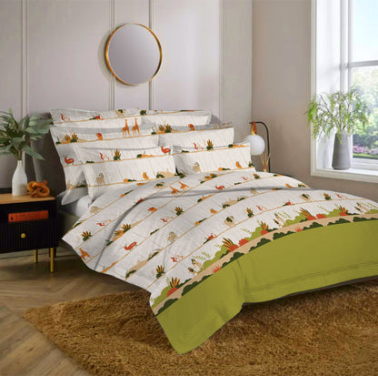 Sunset Glow Classic Bloom Double Bedsheet Set