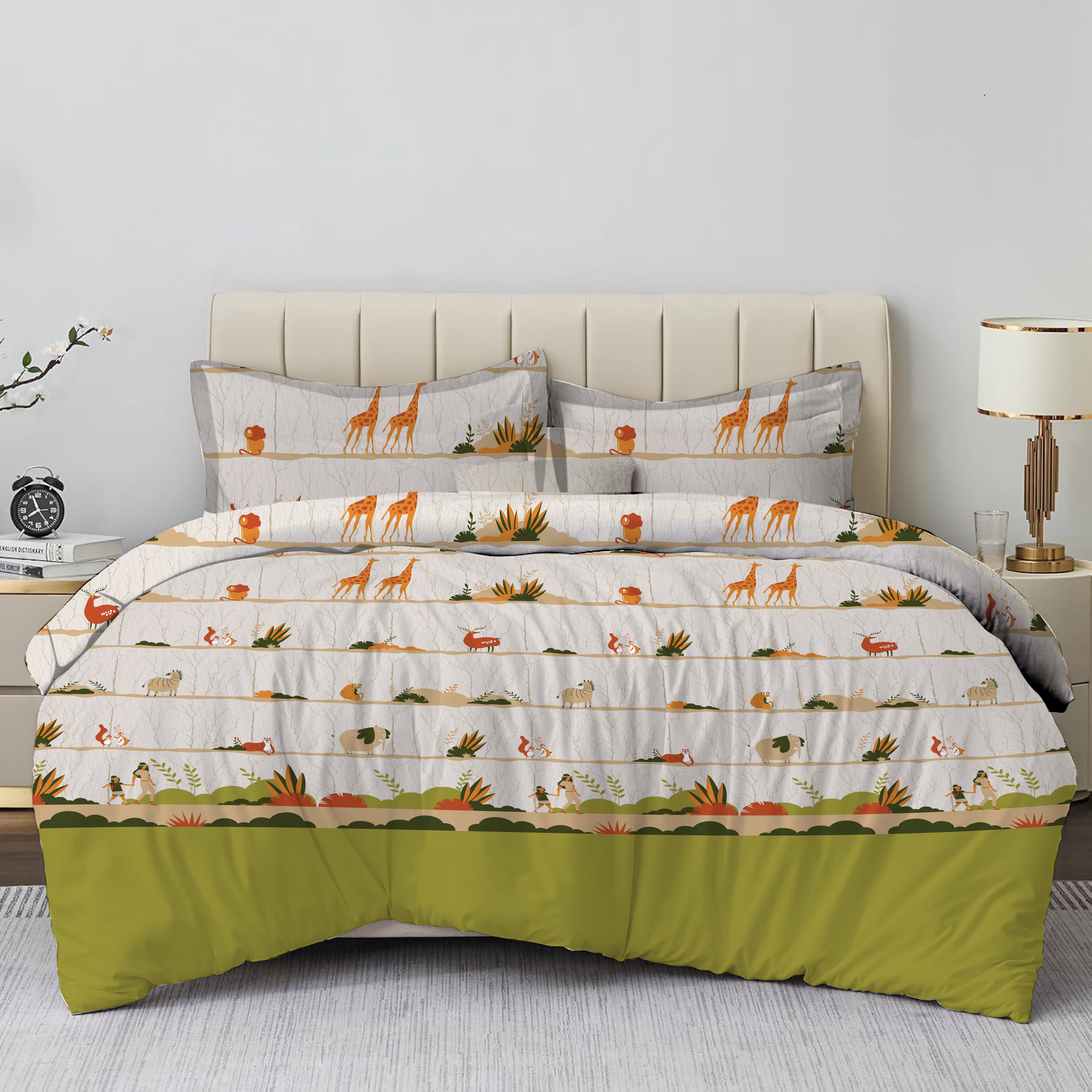 Sunset Glow Classic Bloom Double Bedsheet Set