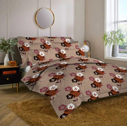 Crimson Blush Modern Mosaic Double Bedsheet Set