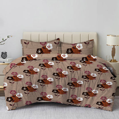 Crimson Blush Modern Mosaic Double Bedsheet Set
