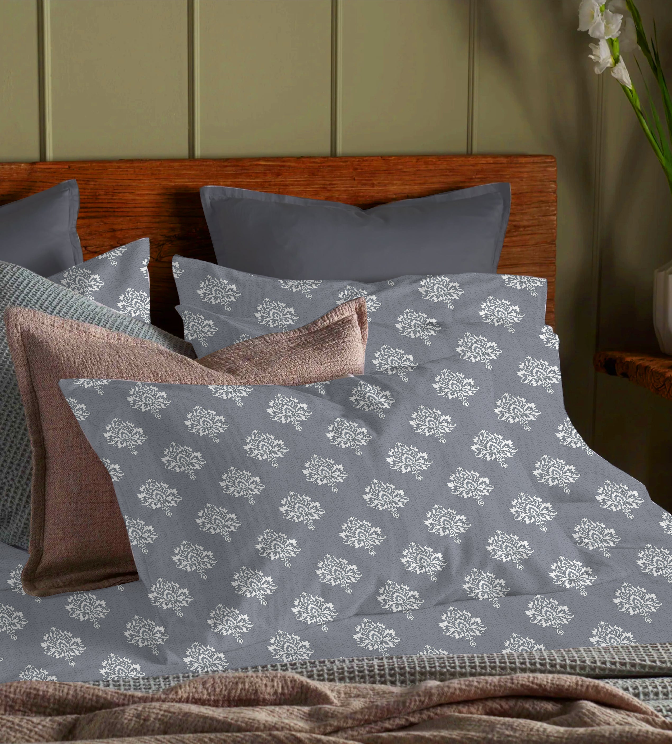 Coral Charm Dream Weave – Mithas Double Bedsheet Set