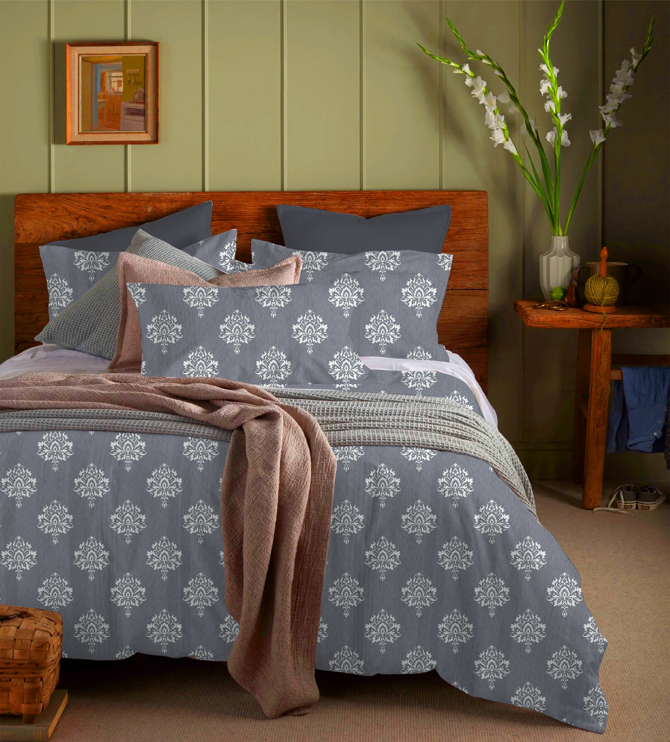 Coral Charm Dream Weave – Mithas Double Bedsheet Set