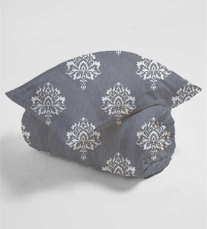 Ivory Mughal Style – Block Print Queen Bedsheet Set