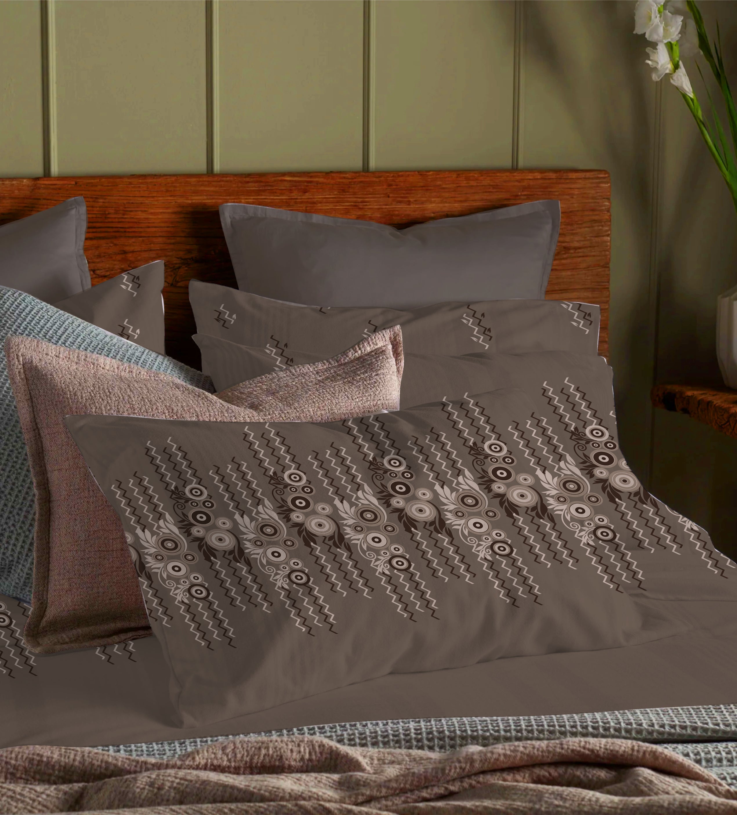 Mint Whisper Elegant Maze – Mithas Double Bedsheet Set