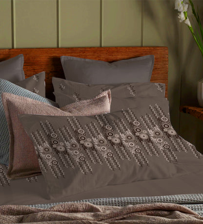 Floral Classic Printed Stripe Queen Bedsheet Set