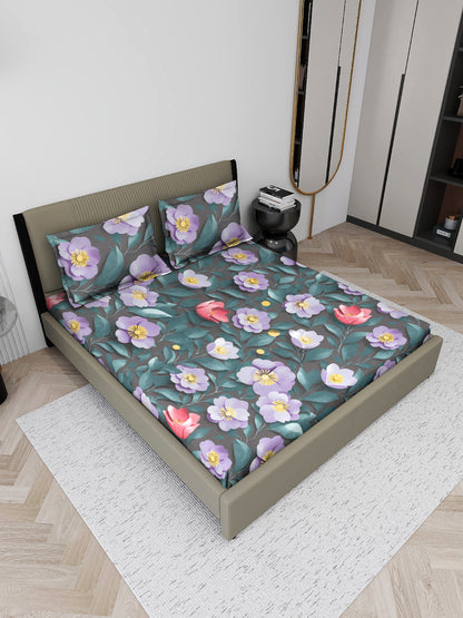 Emerald 7D Floral Bedsheet Set