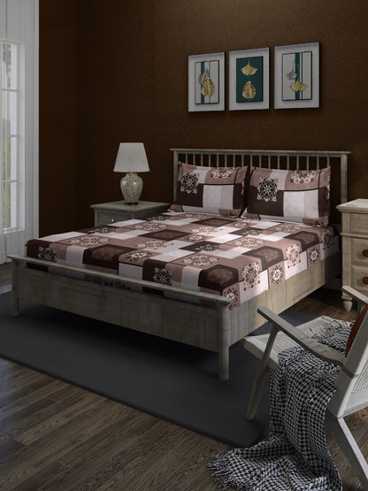 Brown Valentine Queen Bedsheet Set