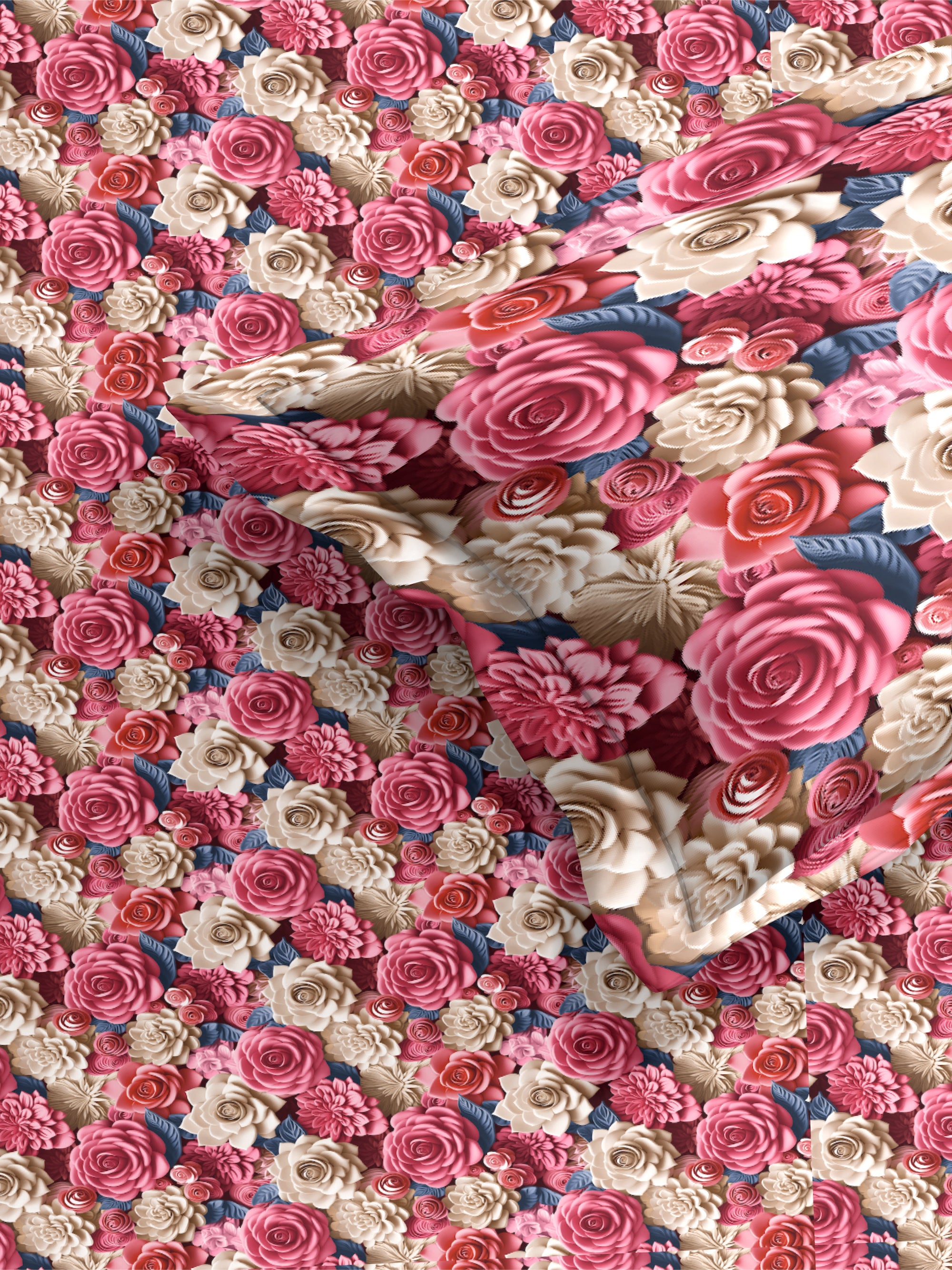 7D Coral Charm Dream Weave Bedsheet Set