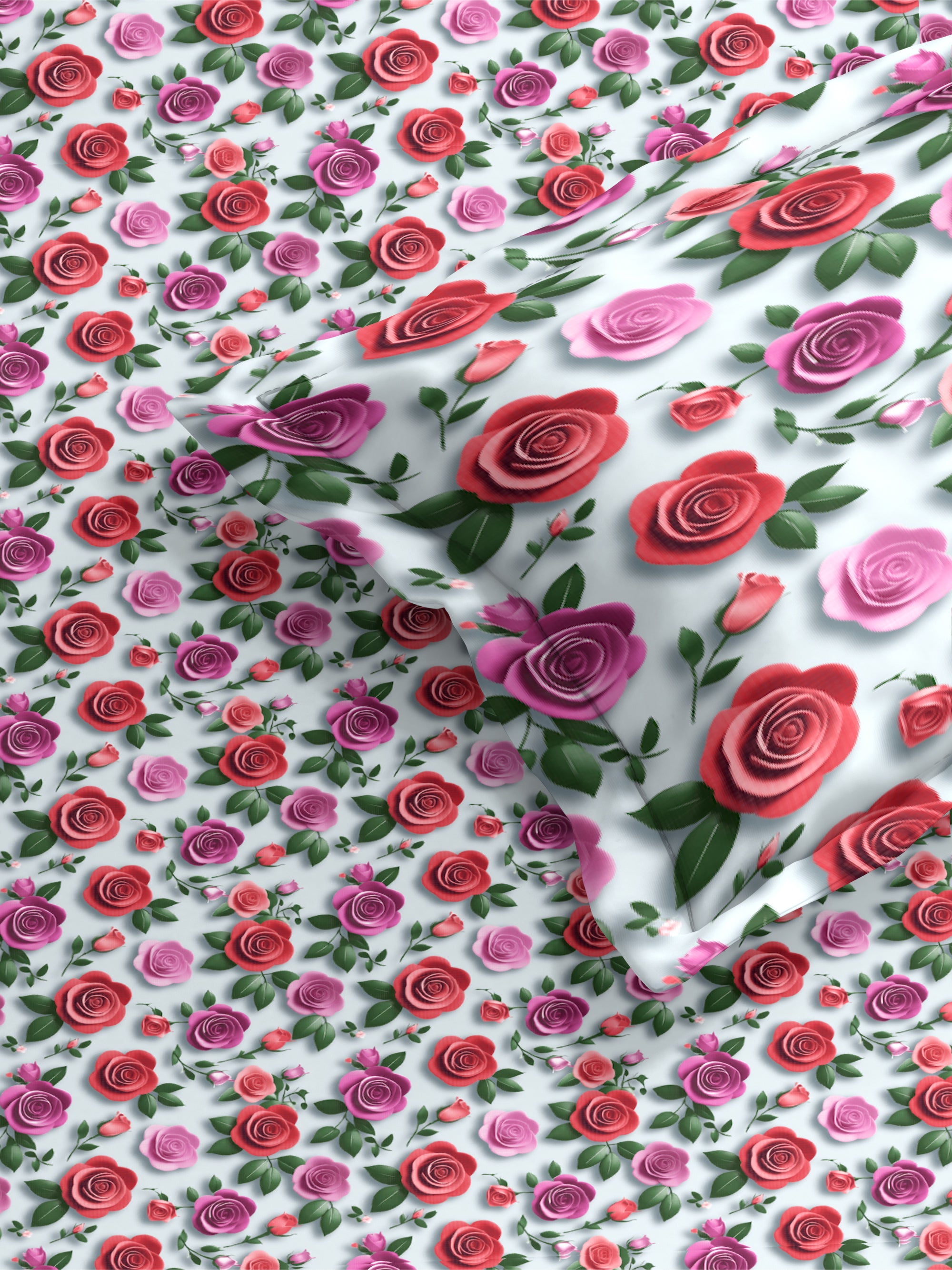 7D Olive Mist Royal Chevron Bedsheet Set