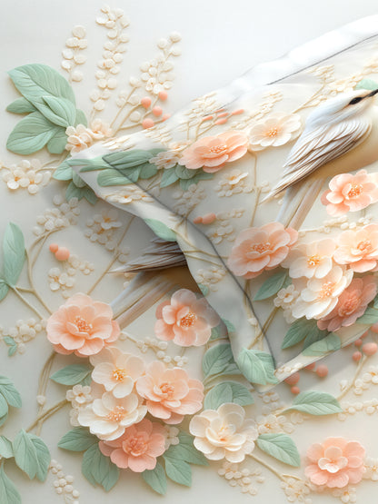 Humming Bird King Size Bedsheet with 2 Pillow Covers