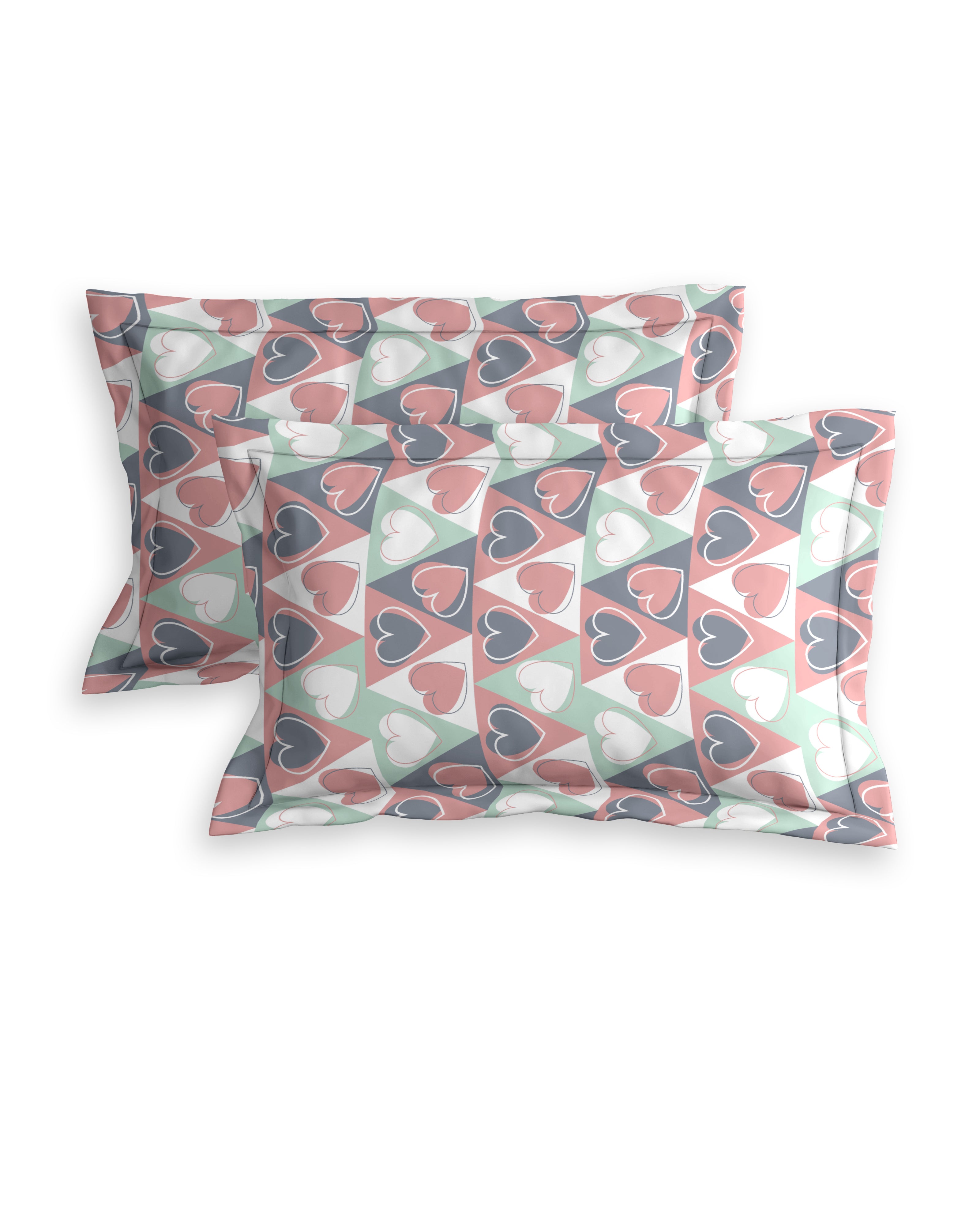 Multicolour Valentine Queen Bedsheet Set