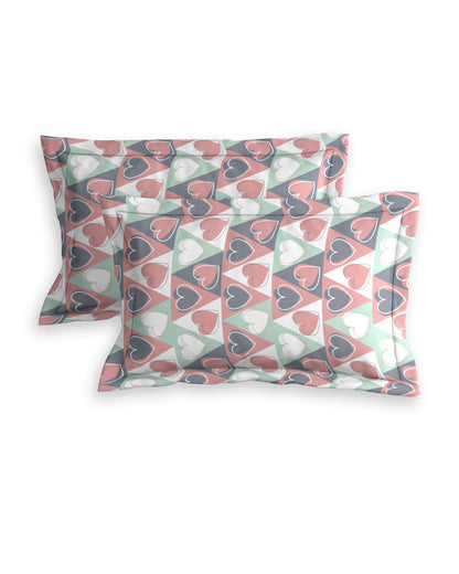 Multicolour Valentine Queen Bedsheet Set