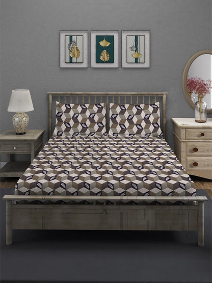 Multicolour Wavy Queen Bedsheet Set