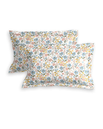Ivory Bloom Floral Queen Bedsheet Set